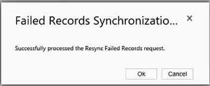 Notification of a successful resynchronization Notification of a successful resynchronization.