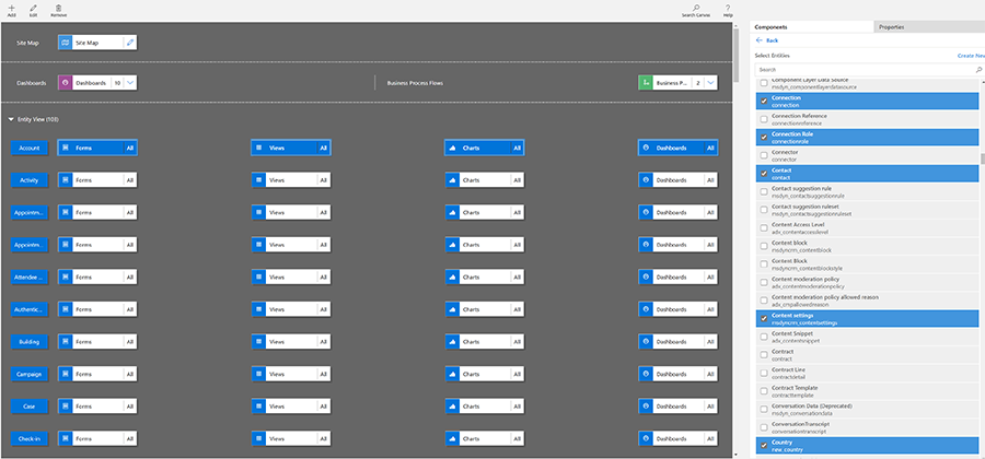 Adding the entities screenshot.