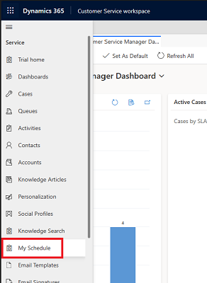 Screenshot of the sitemap with the calendar option selected.