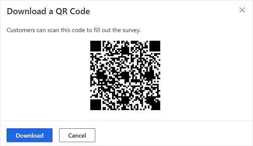 Get the survey QR code for sharing.