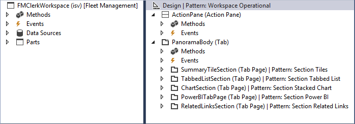 Screenshot of FMClerkWorkspace form before changes.