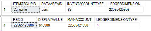 Screenshot of results showing the default account source.
