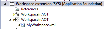 Screenshot of the workspace in the AOT.