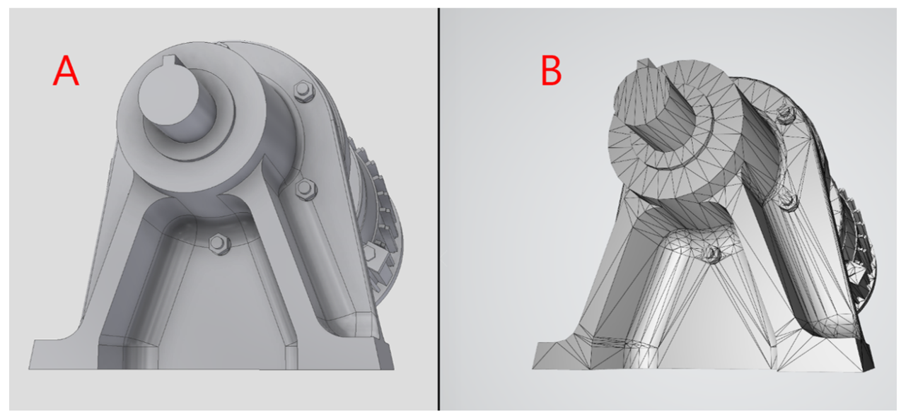 Parametric versus polygonal geometry.