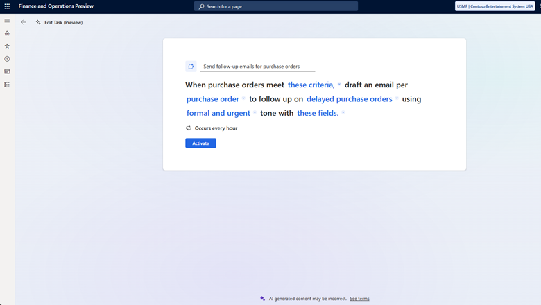 Follow-up with vendors configuration