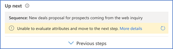 Unable to evaluate attributes and move to the next step Unable to evaluate attributes and move to the next step