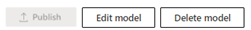 Screenshot of model action buttons on the Predictive opportunity scoring page.