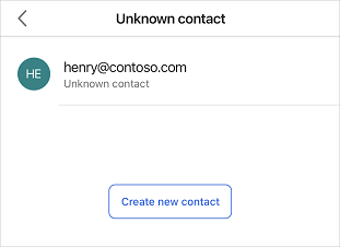 Create contact Create contact.