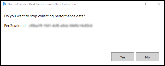 Do you want to stop collecting performance data.