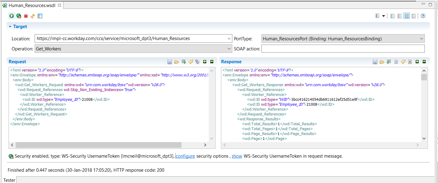 Screenshot that shows the "Human_Resources" file open in Workday Studio.