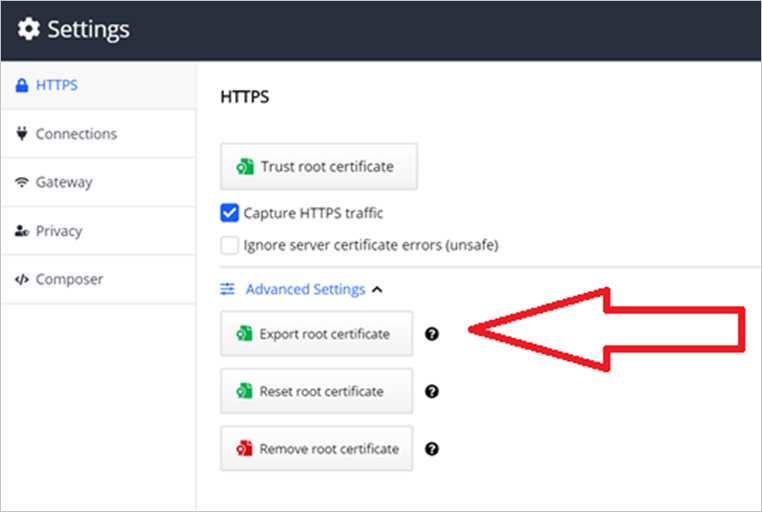 Fiddler certificate