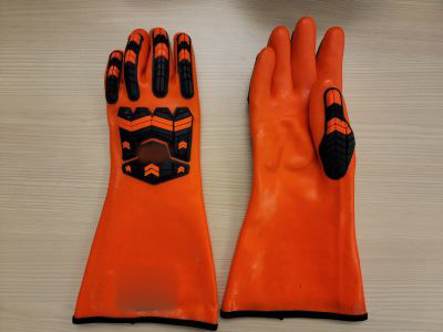 Orange Impact Chemical Resistant Gloves