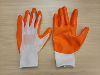 Orange/White A1 Cut Resistant Gloves