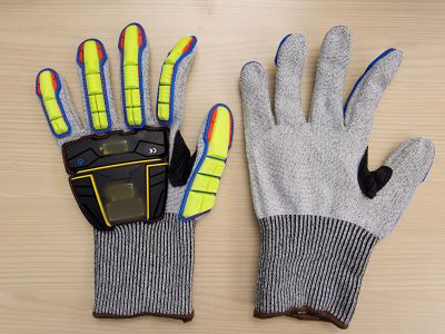 Black/Green/Gray A5 Cut Resistant Gloves
