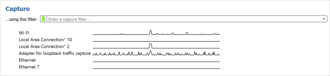 Wireshark Capture screen