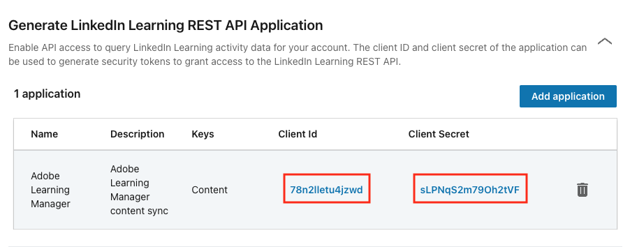 API key Client ID and Secret