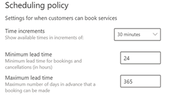 Scheduling in Bookings