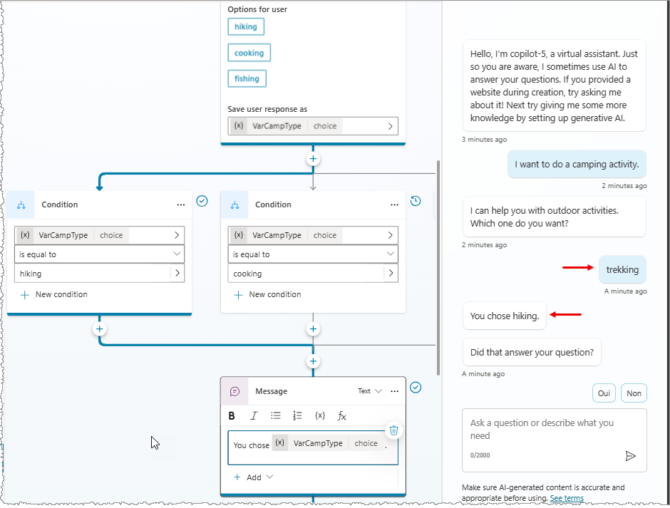 Additional tracking between topics.