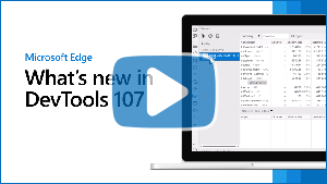Thumbnail image for video "What's new in DevTools 107"