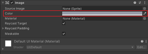 Set the background color of the Canvas in Unity's Inspector