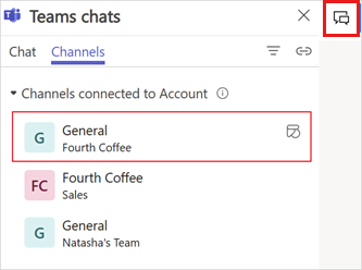 Screenshot of linked channels in Dynamics 365 Sales.