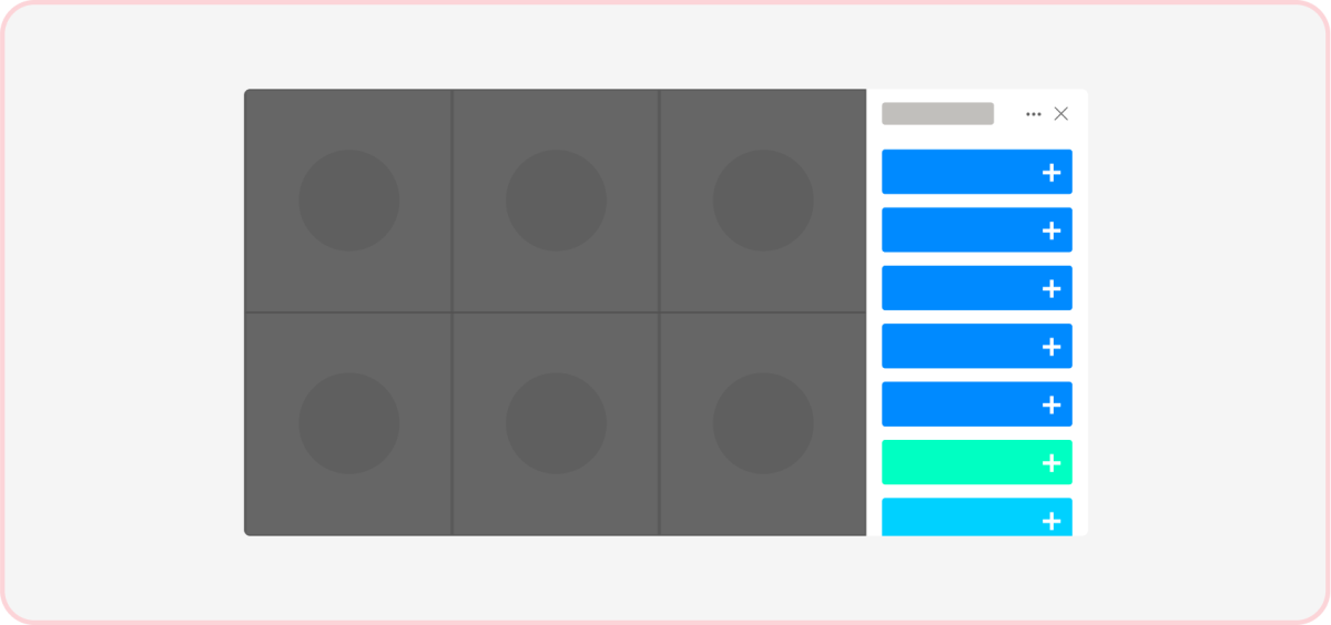 Example showing a meeting extension with colors that don't match the meeting theme.
