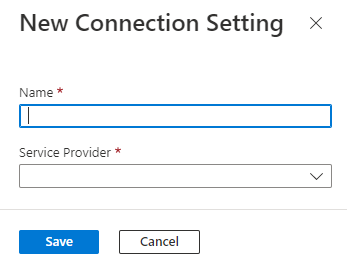 Screenshot shows the New Connection Setting to provide the details.
