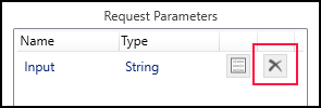 Column to delete parameter