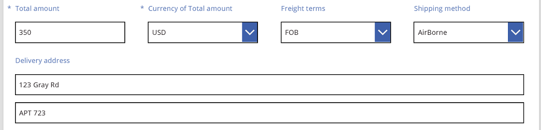 Sales order delivery address renaming the second line label for height.