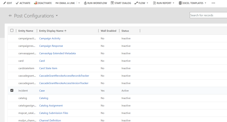 Enabled post configuration for tables