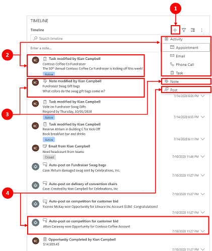 Display options - Record types shown