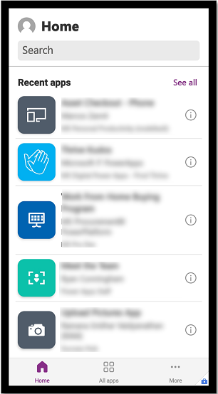 Profile picture Power Apps mobile in light mode