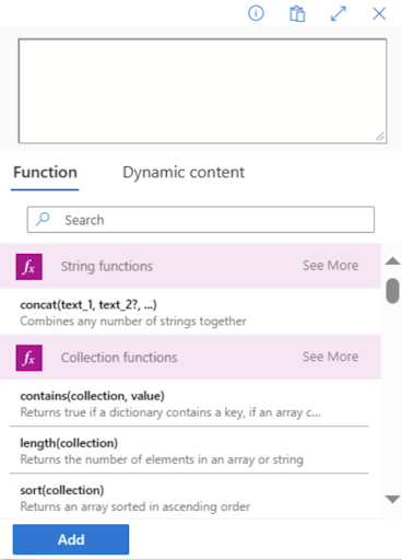 Screenshot of the expression editor.