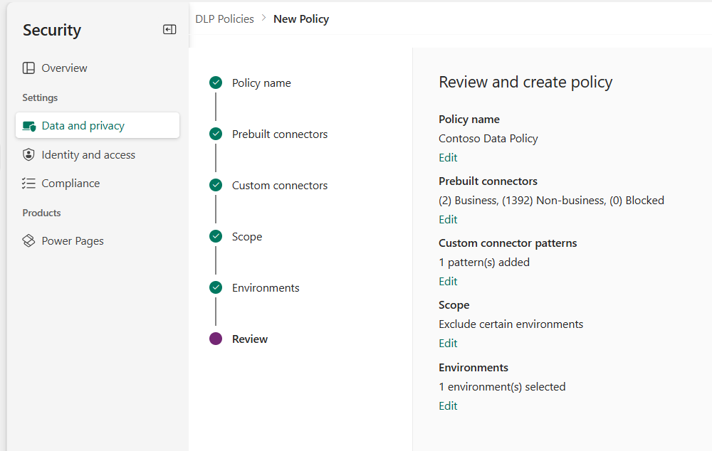 Review new policy Review new policy.