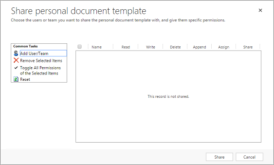 Share the Excel template with other users.