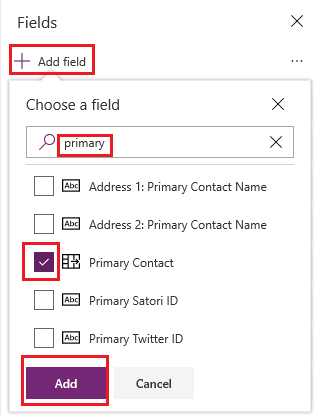 Select Accounts to open the Data pane.