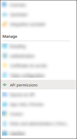 Select API permissions from the Manifest page.