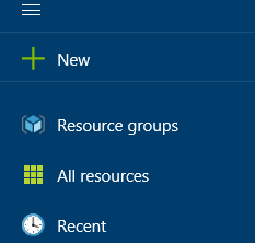 + New within Azure portal