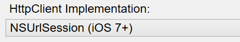 Configure HttpClient and TLS in Visual Studio for i O S devices.