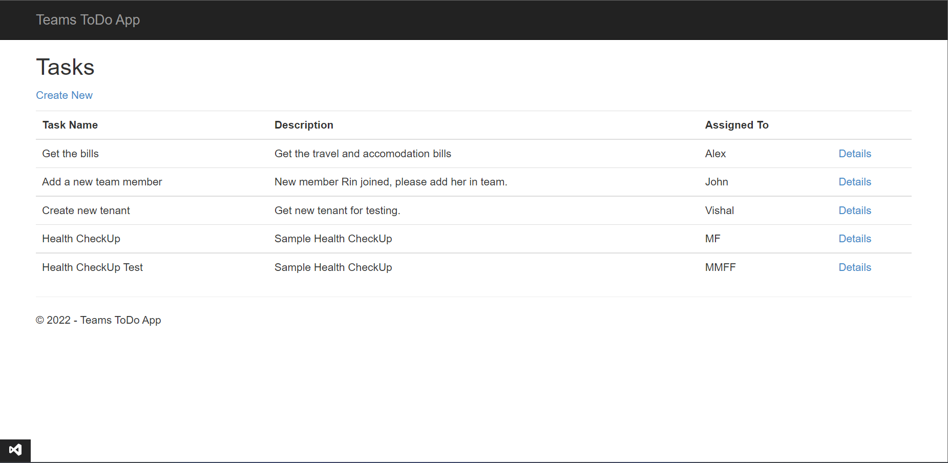 Task List