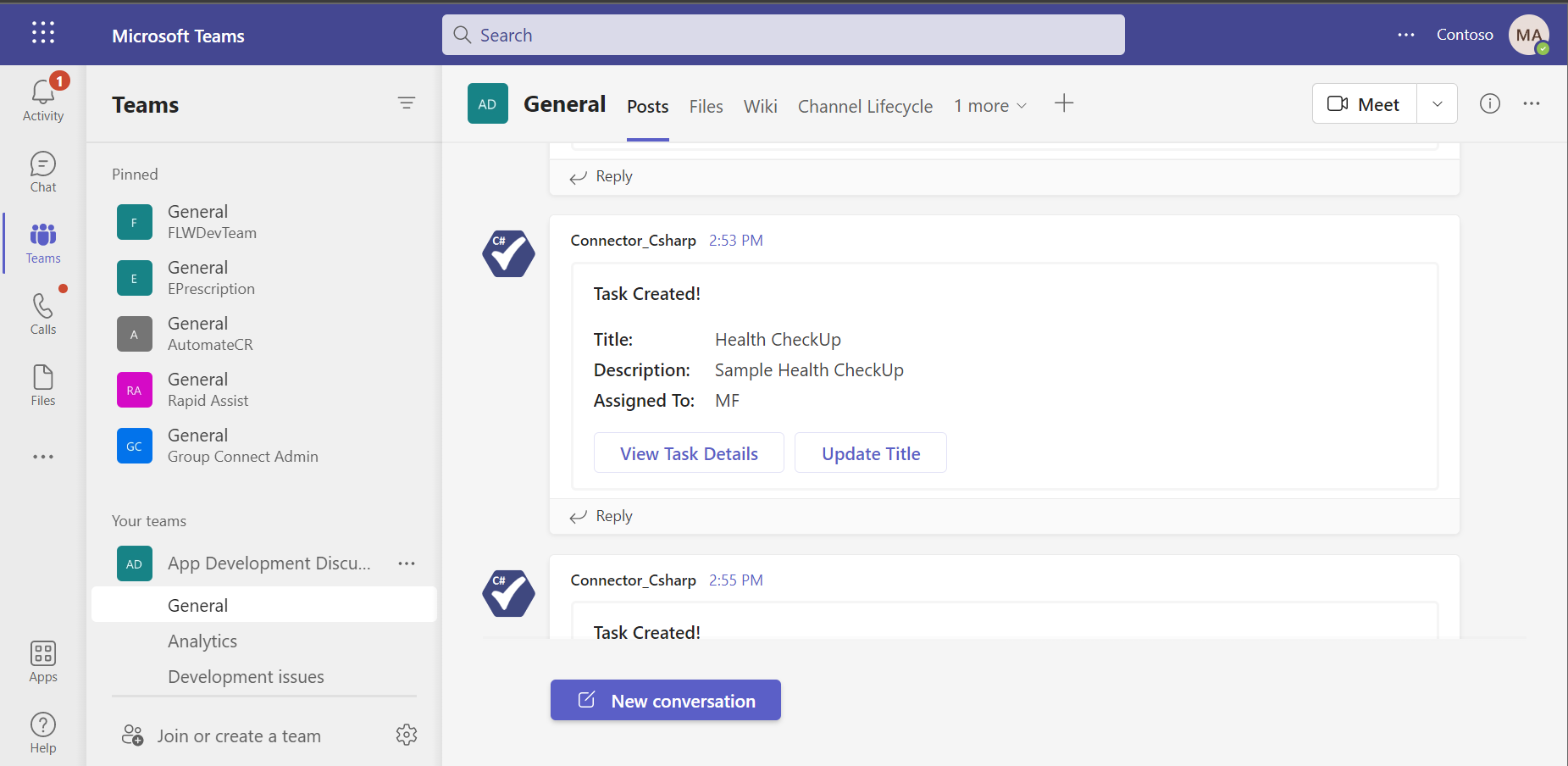 Notification Of Task