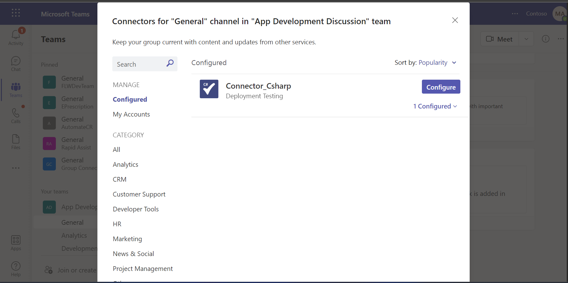 Configured