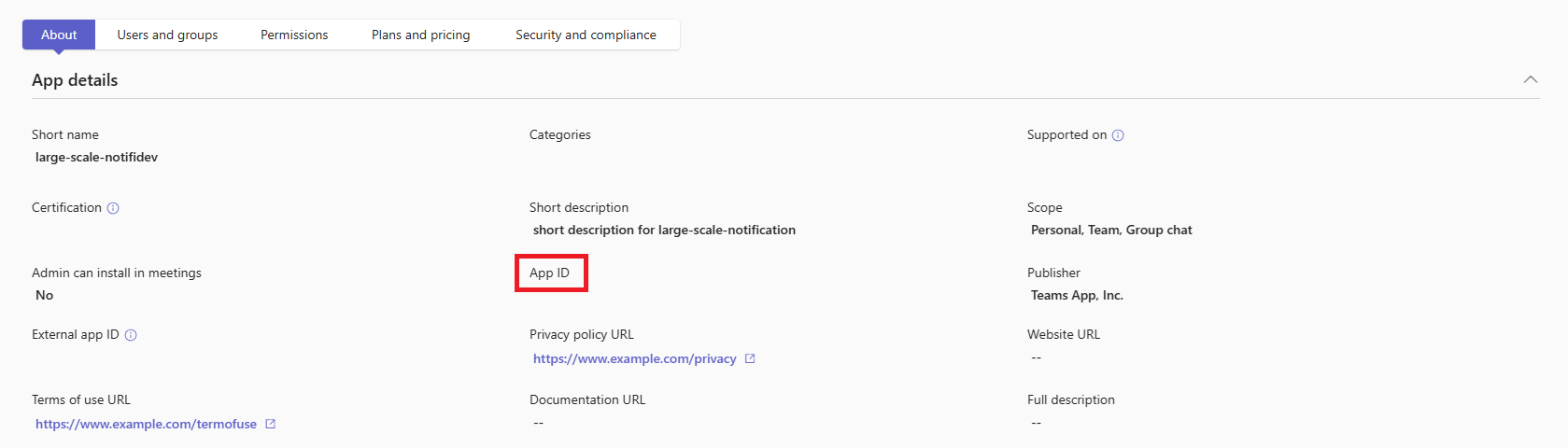 Copy App Id in App Detail Page
