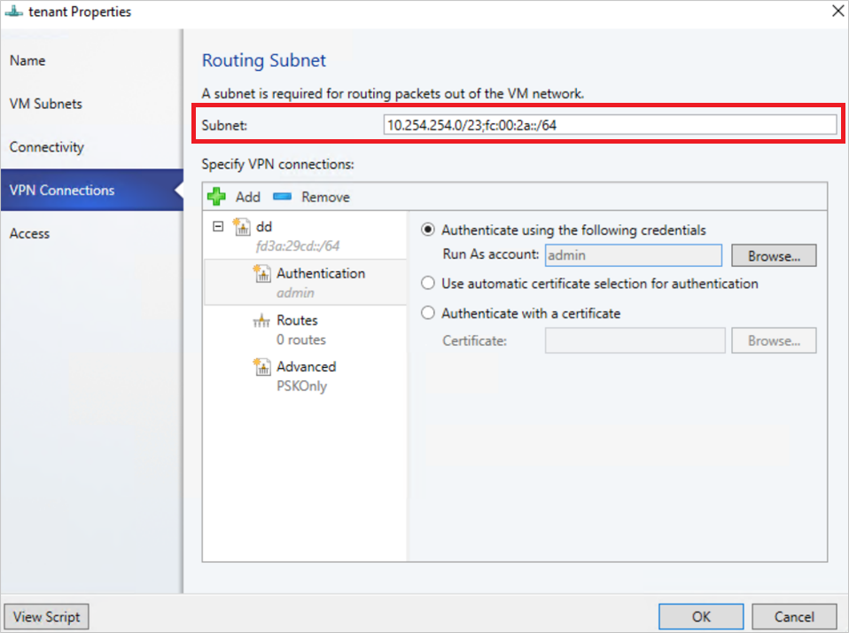 Screenshot of the Enable IPv6.