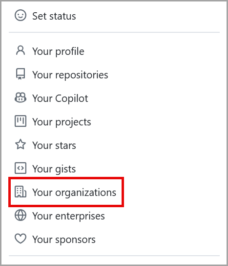 Screenshot of the Profile Dropdown Menu.