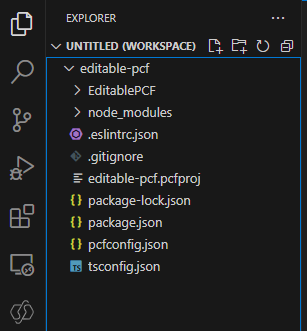 Screenshot showing the project files.