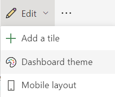 Selecting dashboard theme on a dashboard