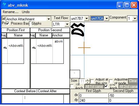 Screenshot that shows mark to mark positioning using Microsoft Volt.