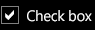 Default check box in the High Contrast theme Default check box in the High Contrast theme