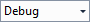 Default command bar drop-down selection field